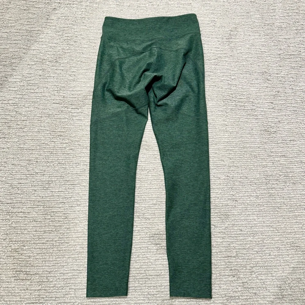 Outdoor Voices Size S 7/8 Length Warm Up Leggings Hunter Green Space Dye Stretch